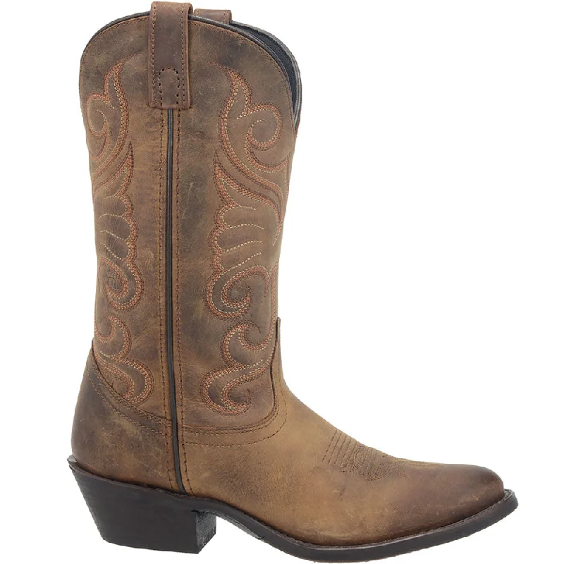 women's cowboy boots with elastic sidesBridget Embroidered Round Toe Cowboy Boots