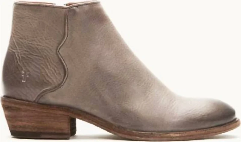 women's booties with sock-like fitCarson Piping Bootie In Grey