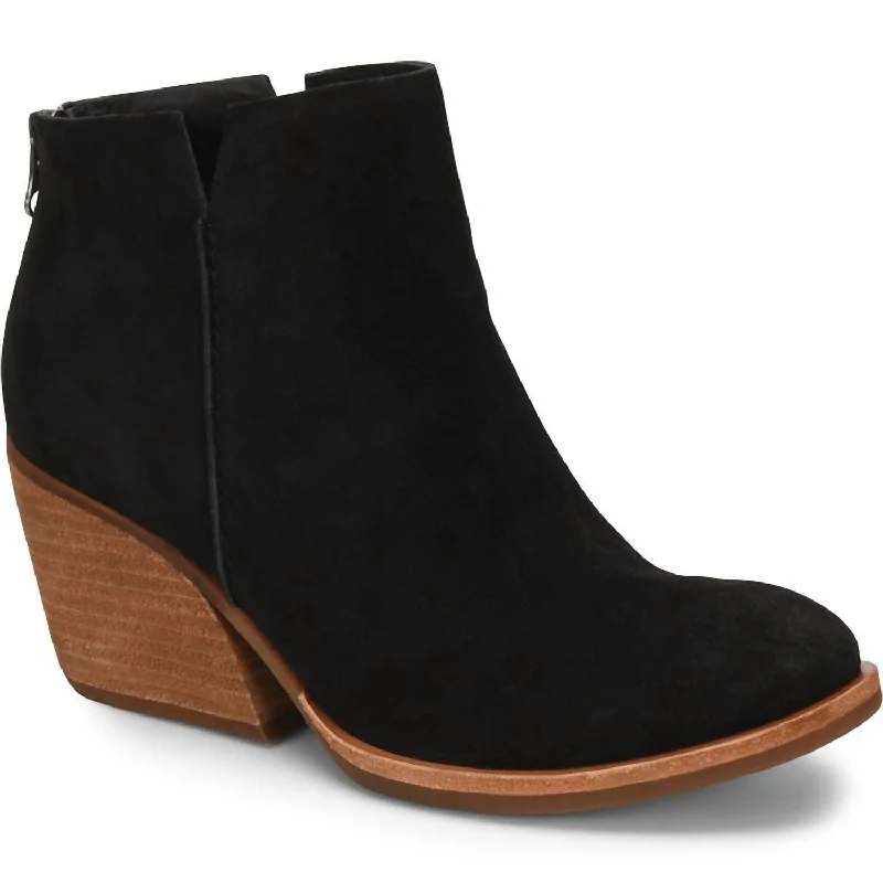 women's booties with over-the-knee lookChandra Boot In Black Suede