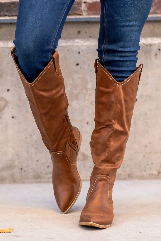 women's heeled bootiesCharlie Boot In Brown