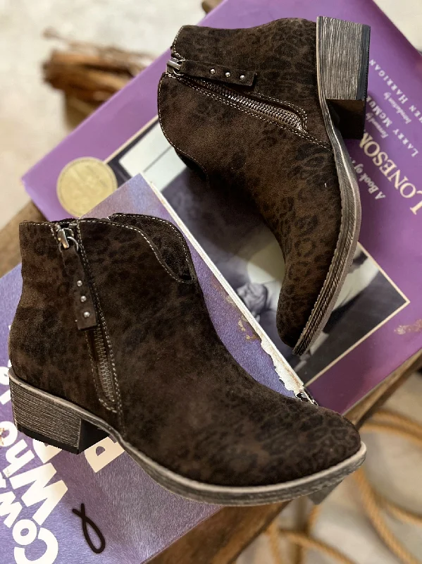 women's ankle bootiesCharming Hidden Leopard Booties