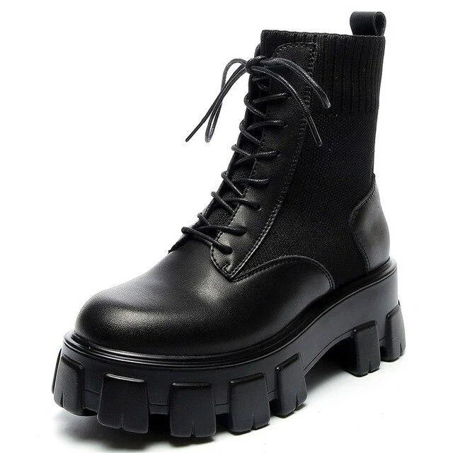 women's booties with block heelChunky Style Boots