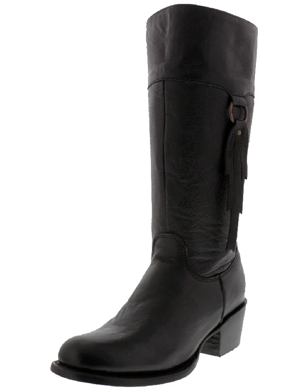 women's cowboy boots with zippersWomens Italia Black Leather Cowboy Boots Equestrian - Round Toe women's cowboy boots with zippersWomens Italia Black Leather Cowboy Boots Equestrian - Round Toe
