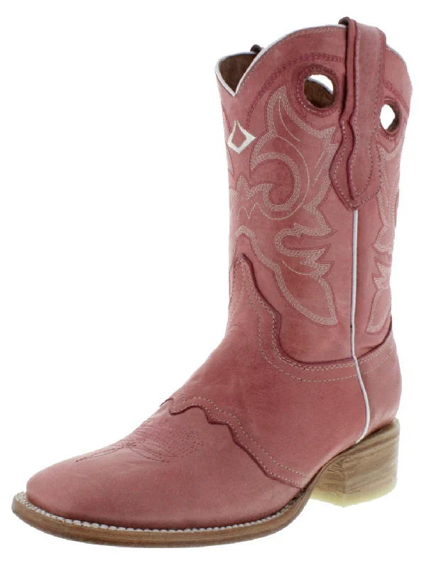 women's cowboy boots for line dancingWomen's Pink Mid Calf Leather Pull On Cowboy Boots Square Toe - CP2 women's cowboy boots for line dancingWomen's Pink Mid Calf Leather Pull On Cowboy Boots Square Toe - CP2