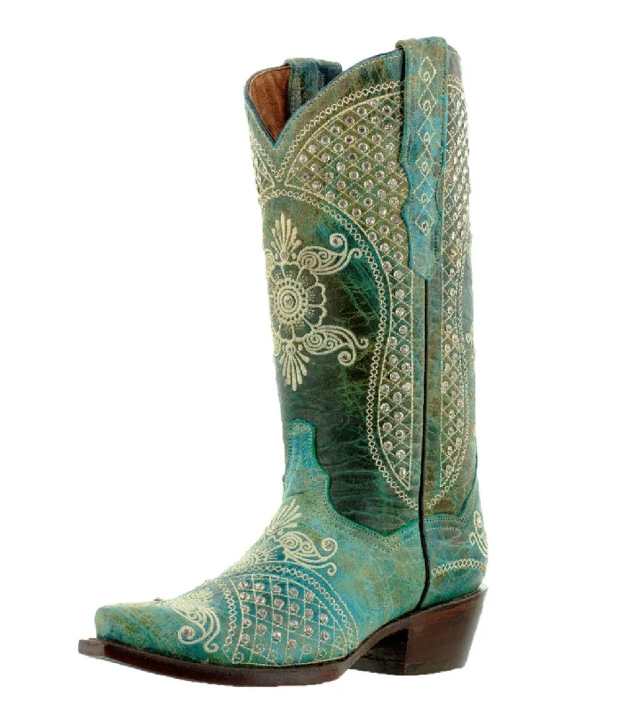 women's cowboy boots with block heelWomens Marfil Turquoise Wedding Cowboy Boots Rhinestones - Snip Toe women's cowboy boots with block heelWomens Marfil Turquoise Wedding Cowboy Boots Rhinestones - Snip Toe