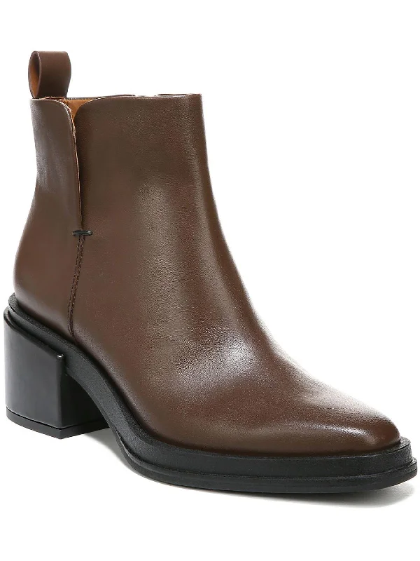 women's booties for rainy daysDalden Womens Leather Square Toe Ankle Boots