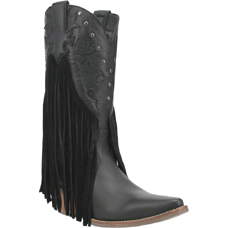 women's cowboy boots with zippersDingo Womens Hoedown Black Leather Cowboy Boots