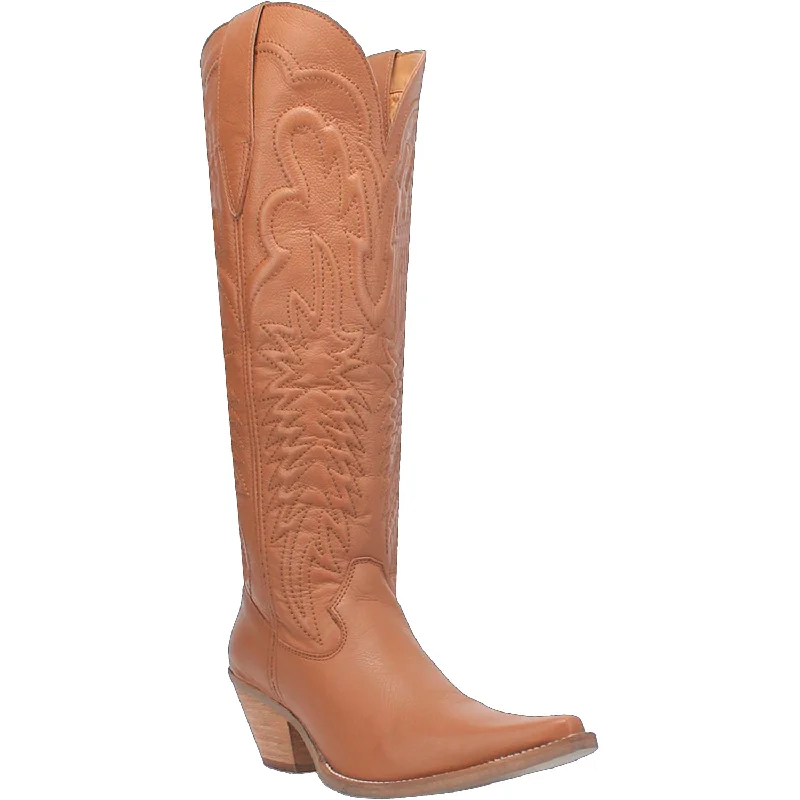 women's cowboy boots for wide calfDingo Womens Raisin Kane Brown Leather Cowboy Boots