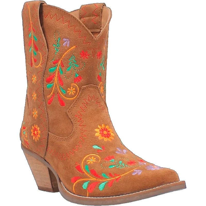 women's cowboy boots with fringeDingo Womens Sugar Bugie Bootie Camel Suede Cowboy Boots