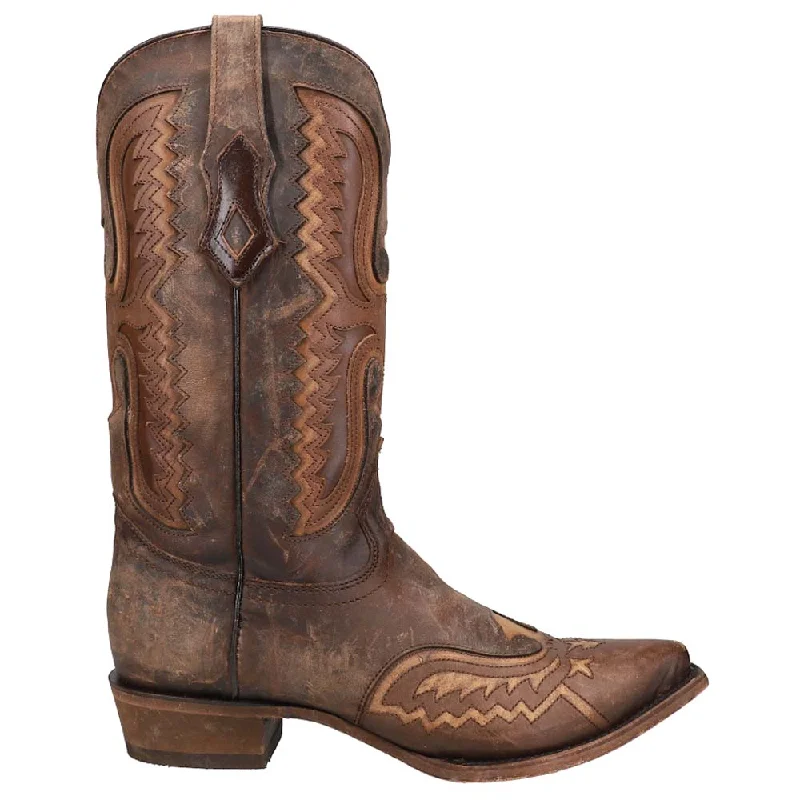 women's cowboy boots with pointed toeDistressed Tan Eagle and Embroidered Snip Toe Cowboy Boots