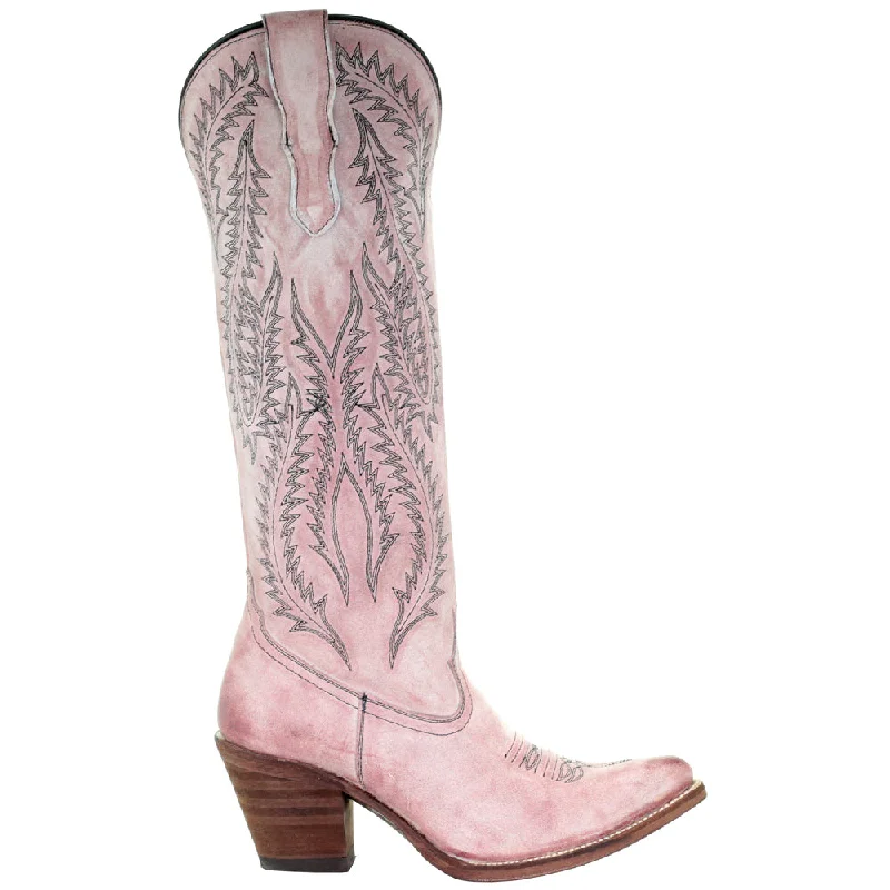 women's cowboy boots with embroideryE1447 Embroidery Round Toe Cowboy Boots