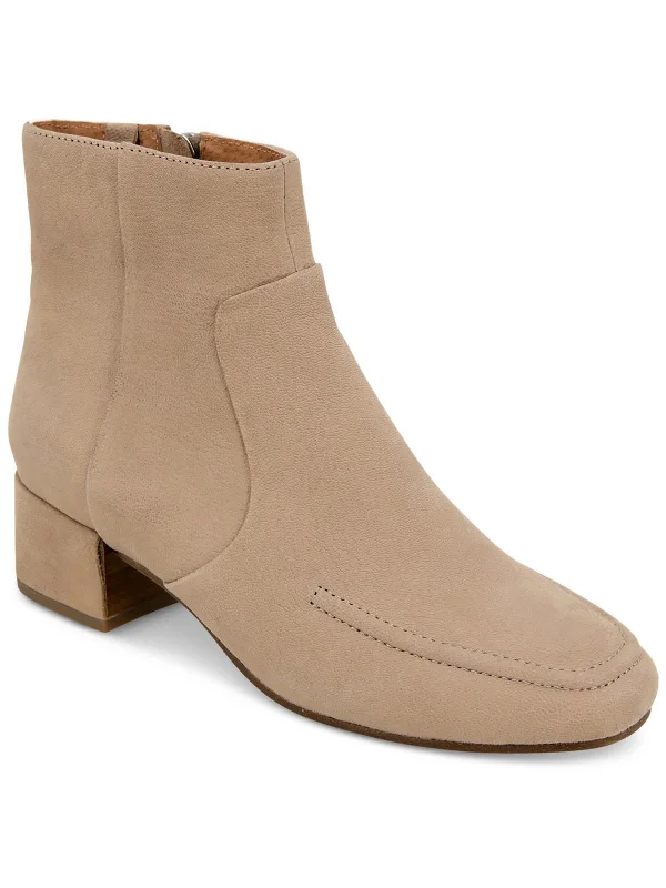 women's booties for rainy daysElla Apron Bootie Womens Leather Block Heel Booties