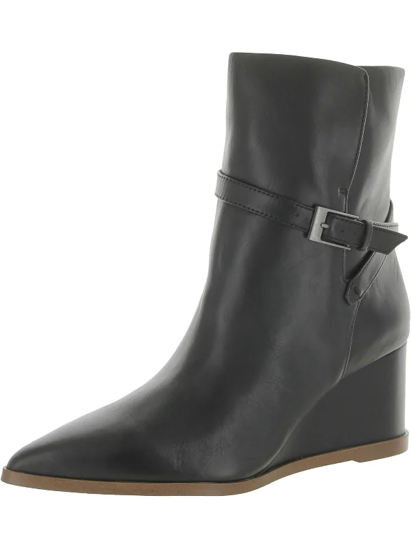 women's booties for tall womenEmina Womens Leather Pointed Toe Ankle Boots