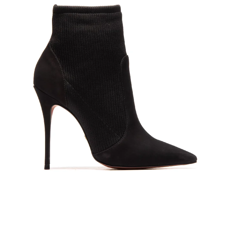 women's combat ankle bootsEmma Black Stretch/Nubuck