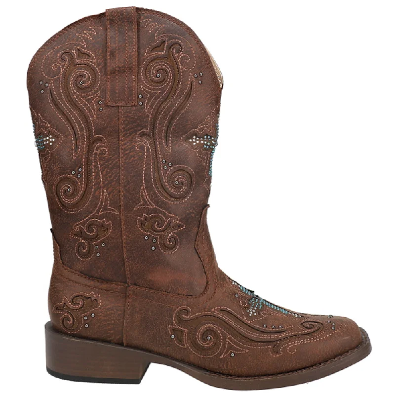 stylish women's cowboy bootsFaith Rhinestone Square Toe Cowboy Boots