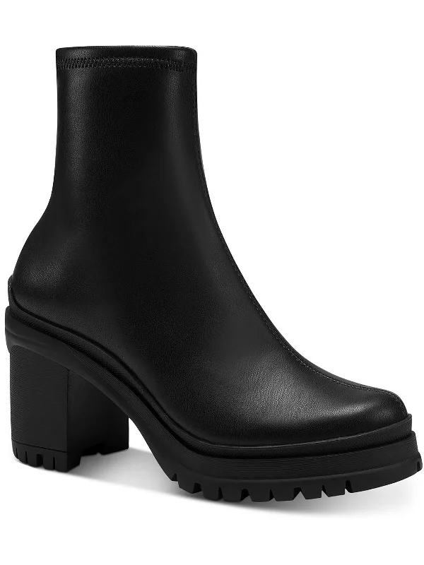 women's booties for fallFallun Womens Lug Sole Side Zip Ankle Boots