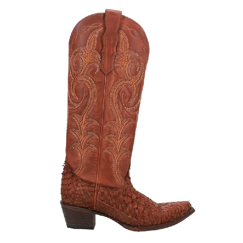 women's waterproof cowboy bootsFish Embroidered Snip Toe Cowboy Boots