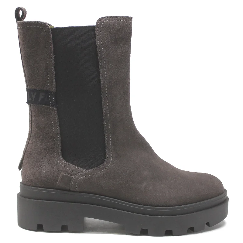 women's flat ankle bootsJudy819Fly Suede Women's Chelsea Boots