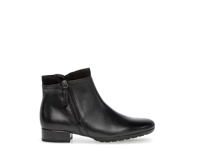women's ankle boots for workGabor Black Leather Ankle Boot