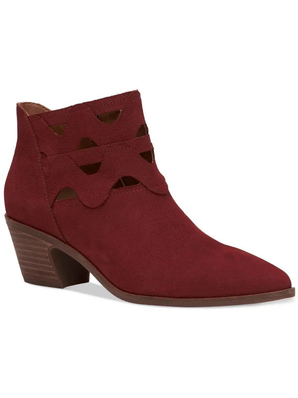 women's booties for petite womenGezana Womens Nubuck Cut Out Ankle Boots