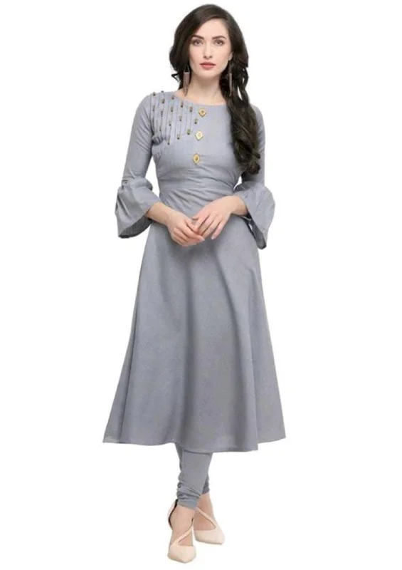 women's platform moto bootsDesigner Mart Grey Ruby Cotton Gown Kurti
