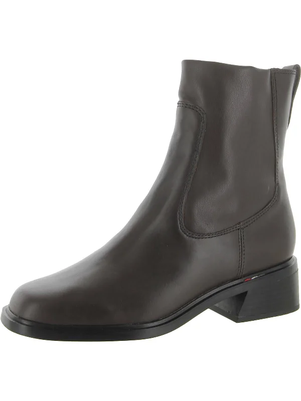 women's booties with peep toeGracelyn Womens Leather Square Toe Ankle Boots