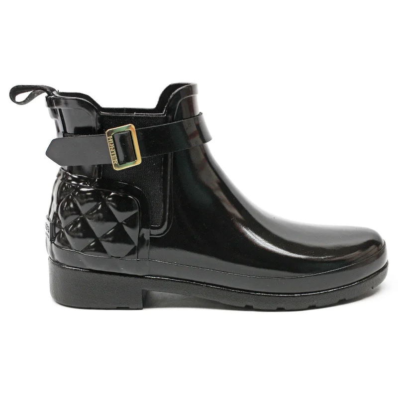 women's ankle boots with tasselRefined Gloss Rubber Quilt Women's Chelsea Boots