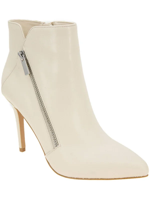 women's booties with pull-on tabsHuston Womens Faux leather Side Zip Ankle Boots