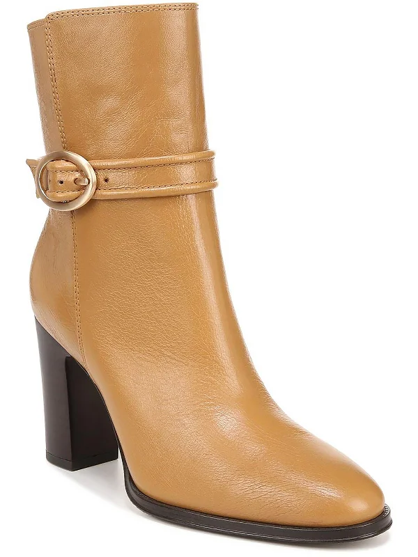 women's booties with block heelInforma Wren Womens Leather Embellished Ankle Boots