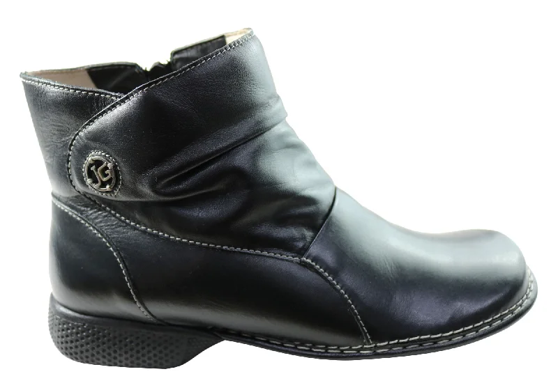 women's ankle boots with bow detailsJ Gean Cove Womens Comfortable Leather Ankle Boots Made In Brazil
