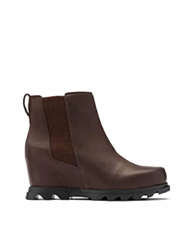 women's booties with floral designJoan Of Arctic Wedge Iii Chelsea Boots In Blackened Brown, Black