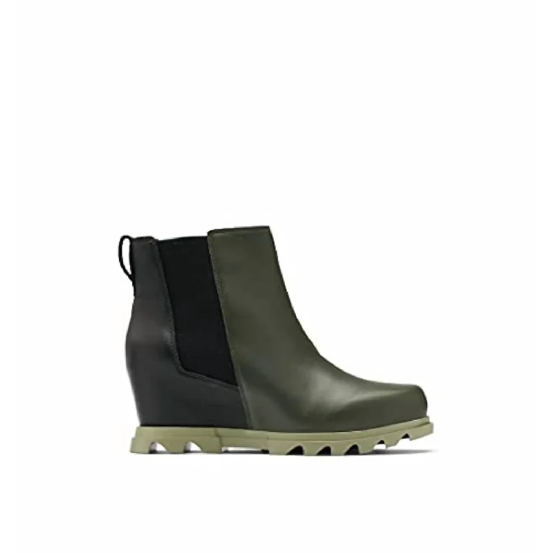 women's booties with snake printJoan Of Arctic Wedge Iii Chelsea Boots In Dark Moss, Sage