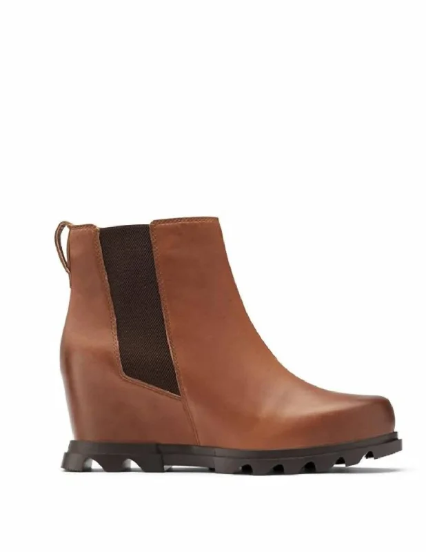 women's booties with elastic sidesJoan Of Arctic Wedge Iii Chelsea Boots In Hazelnut, Blackened Brown