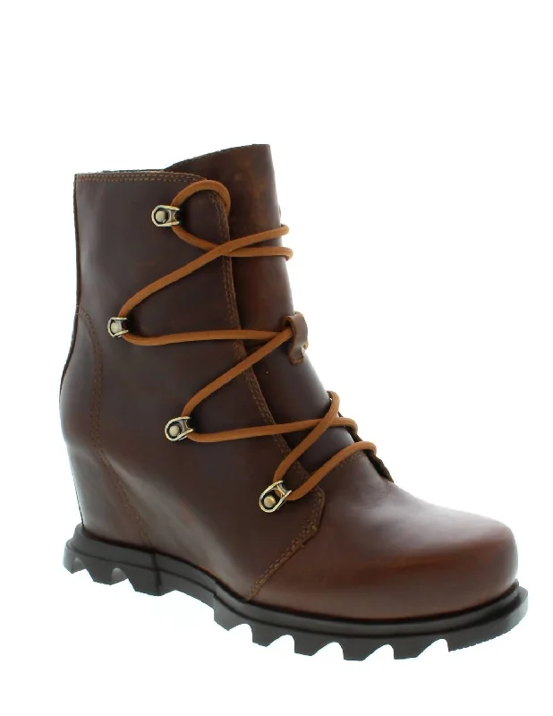women's booties with over-the-knee lookJoan Of Artctic Wedge Iii Lace Boots In Hazelnut