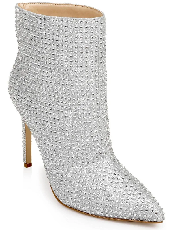 women's booties with side cutoutsJude Womens Textured Pointed Toe Ankle Boots
