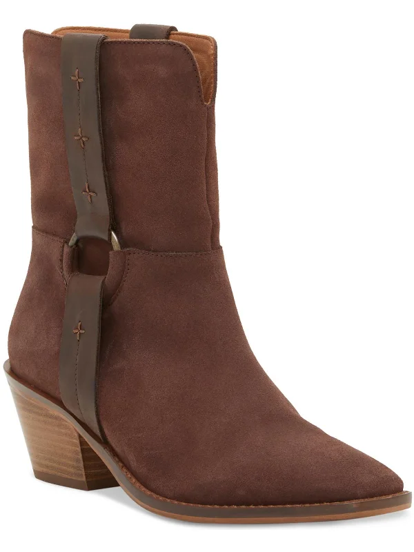women's booties for travelKamaree Womens Suede Embellished Ankle Boots