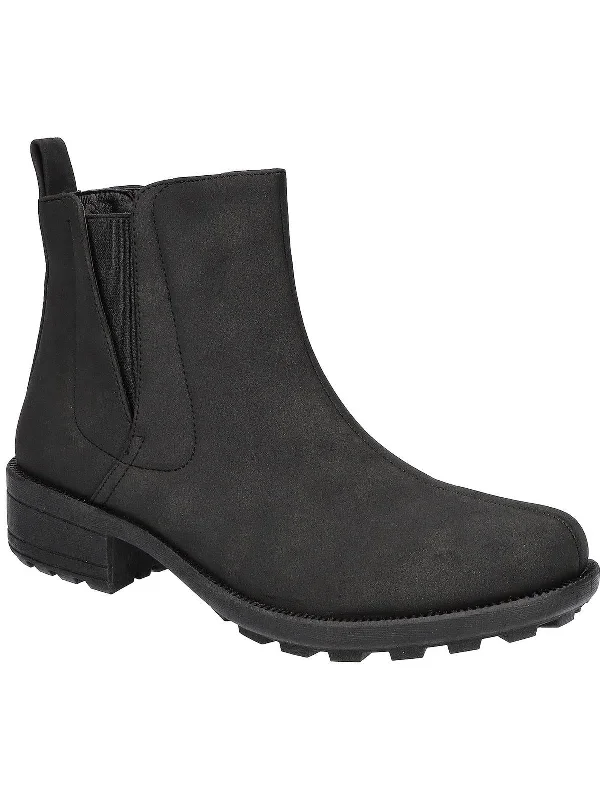 women's booties with tassel detailKoko Womens Faux Suede Ankle Chelsea Boots