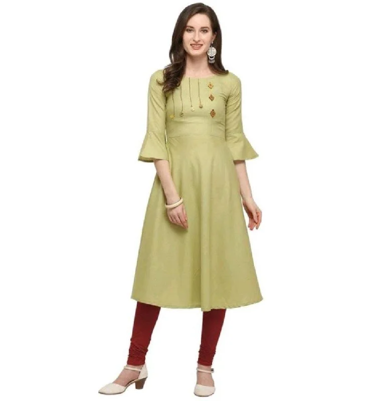 women's western boots for fashionDesigner Mart Green Ruby Cotton Gown Kurti