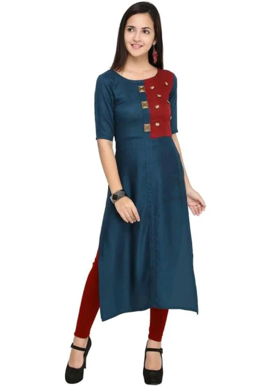 women's lace-up moto bootsDesigner Mart Women Rayon Straight Kurti