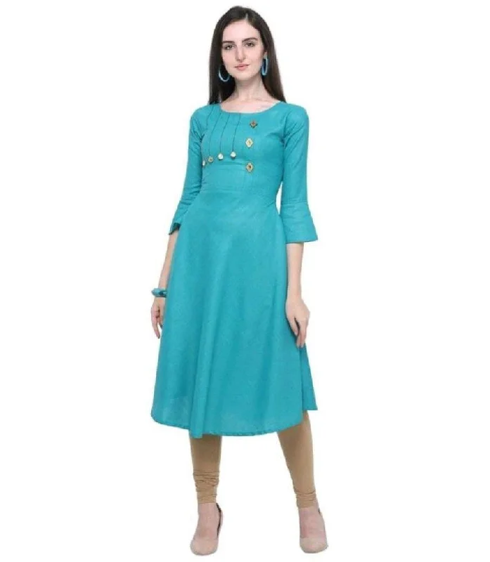 women's western boots for concertsDesigner Mart Sky Blue Ruby Cotton Gown Kurti