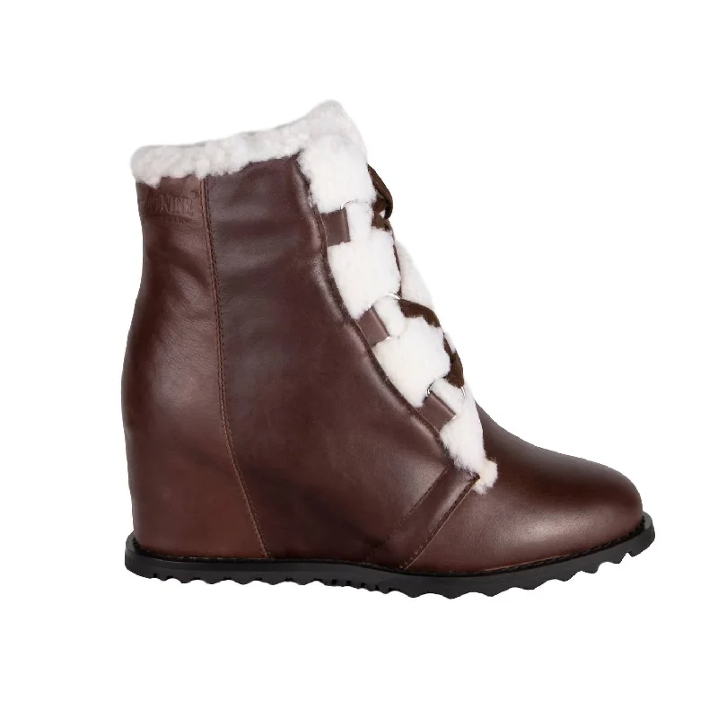 women's booties for fallLadies Amora Boot In Burnish Brown