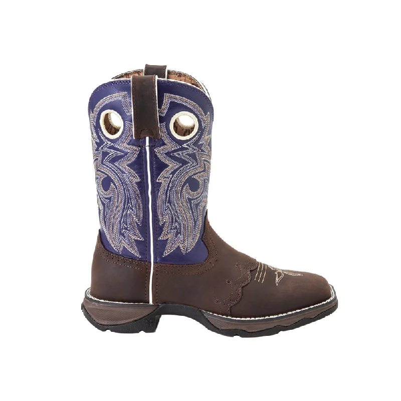 women's cowboy boots with block heelLady Rebel Embroidered Cowboy Square Toe Boots