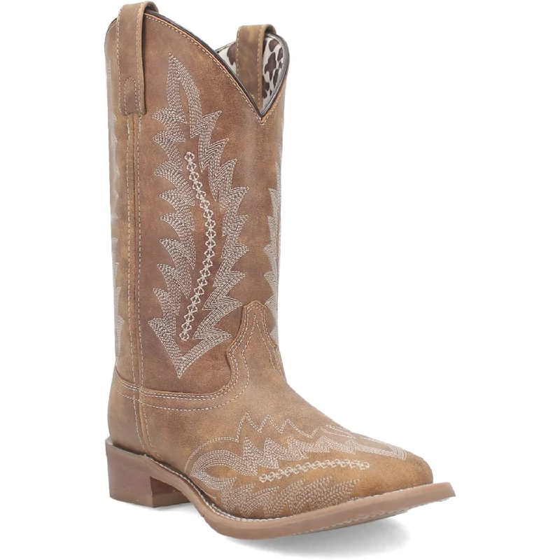 women's short cowboy bootsLaredo Womens Cheyenne Tan Leather Cowboy Boots