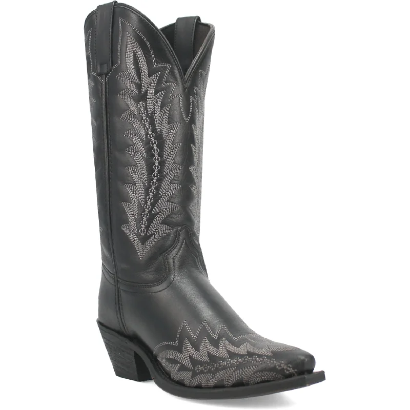 women's cowboy boots with pointed toeLaredo Womens Emmylee Black Leather Cowboy Boots