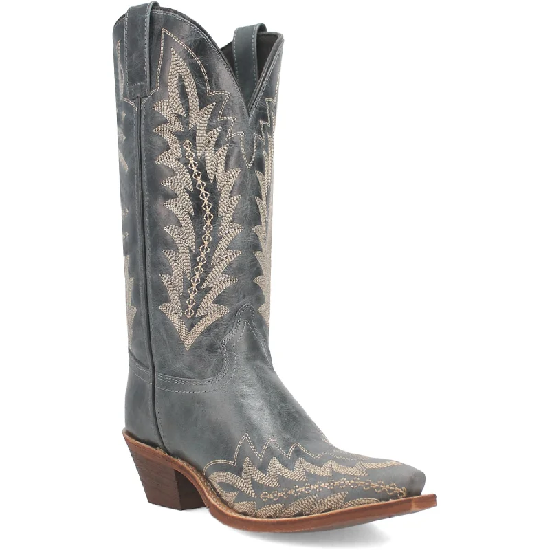 women's leather cowboy bootsLaredo Womens Emmylee Blue Leather Cowboy Boots
