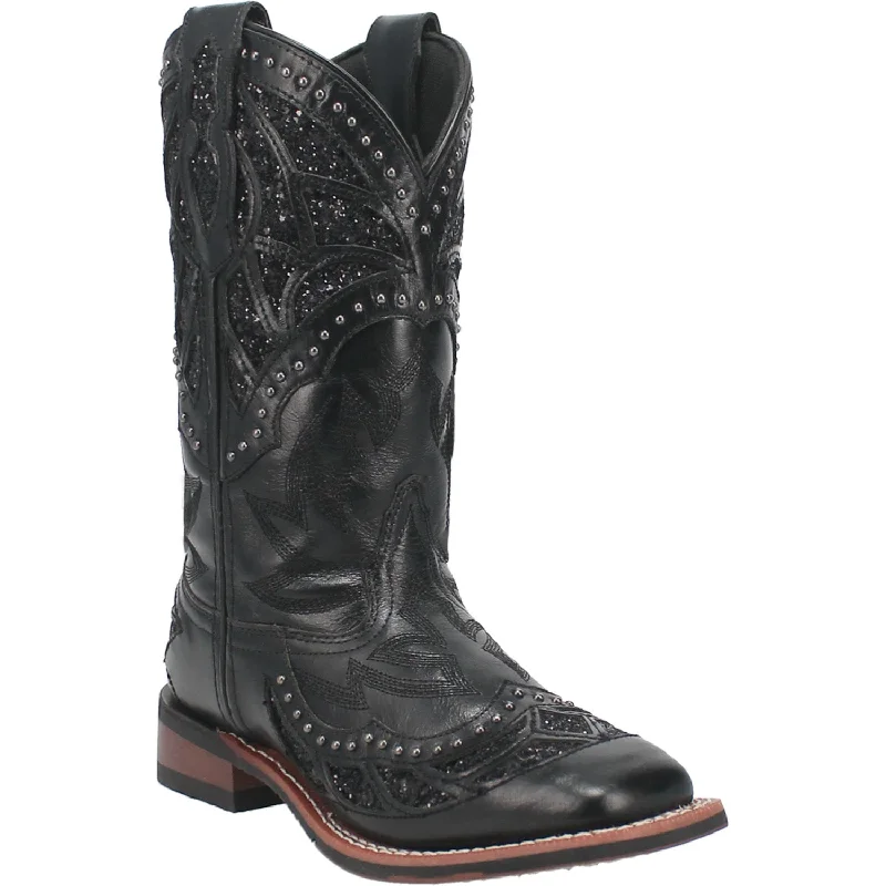 women's cowboy boots in blackLaredo Womens Eternity Black Leather Cowboy Boots