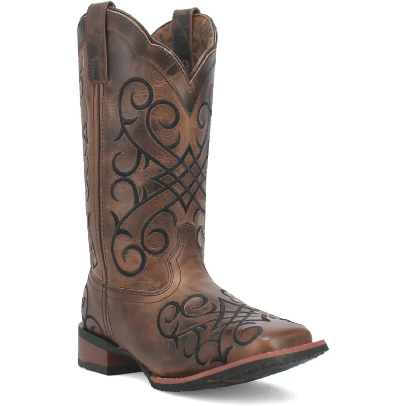 women's cowboy boots in brownLaredo Womens Margo Dark Brown Leather Cowboy Boots