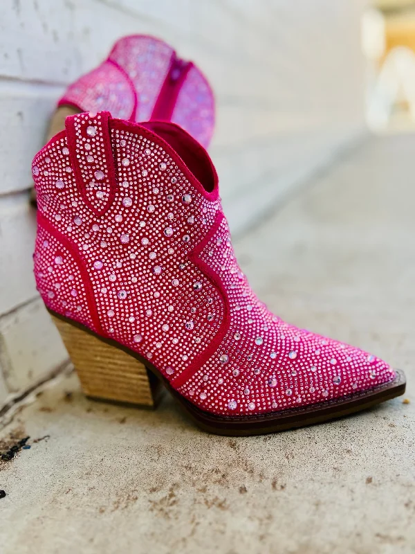 women's booties for casual wearLeg Up Pink Booties