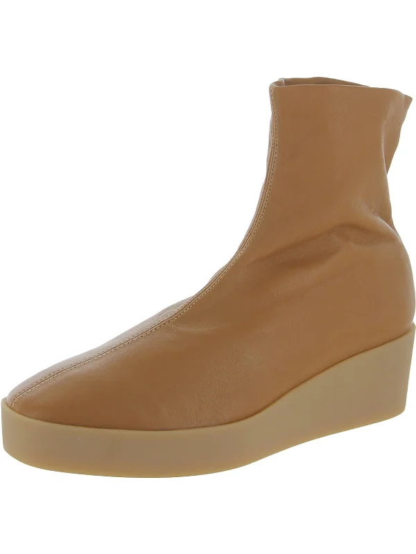 women's booties for knee supportLexa 8 Womens Leather Platform Ankle Boots