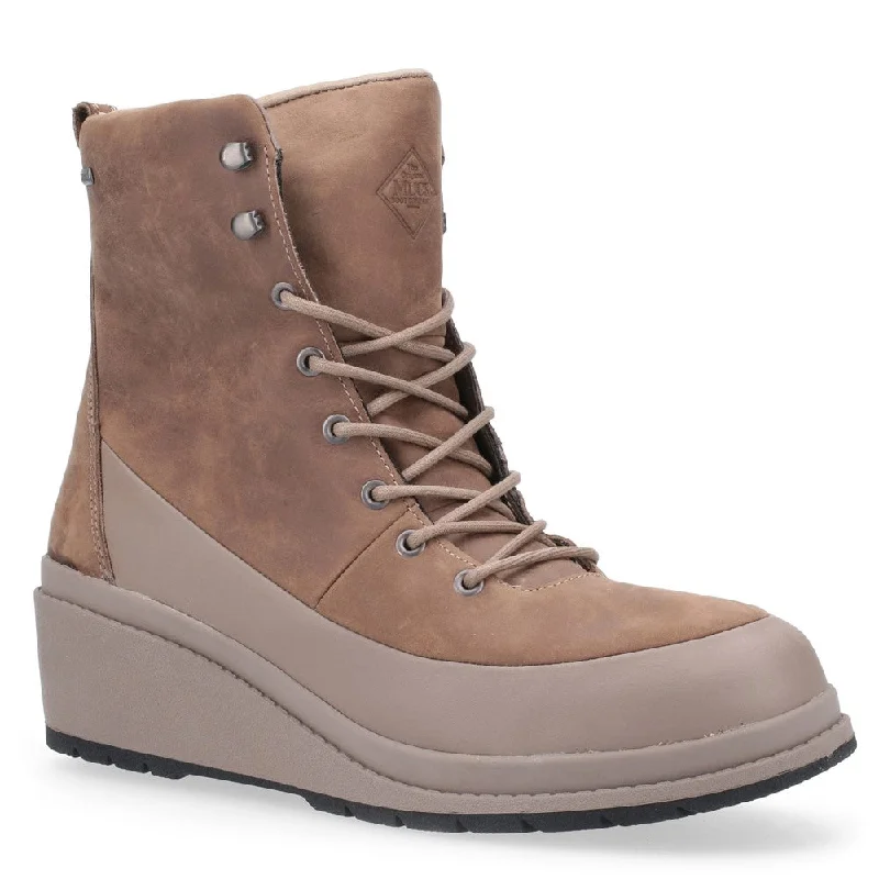 women's ankle boots with zippersMuck Boots Liberty Leather Wedge Ankle Boots